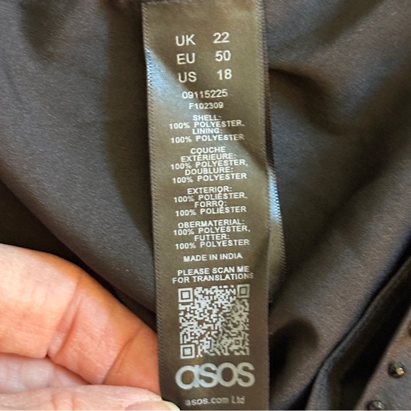 ASOS Curve Studded Satin Black Shift Dress Plus Size 18 Women’s Dress. Sparkly! - Picture 12 of 12